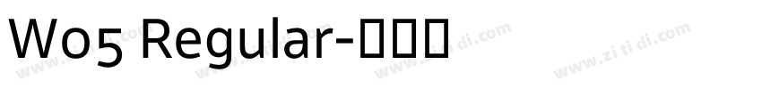 W05 Regular字体转换